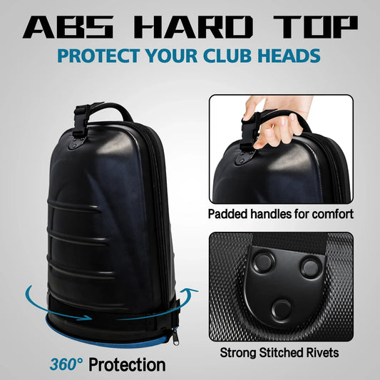 Close-up of Yamato golf case ABS+PC composite shell - Military-grade impact resistance