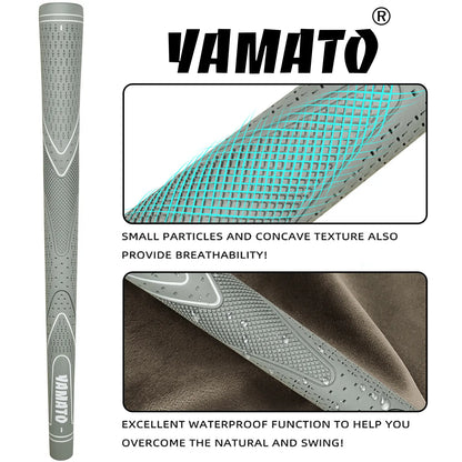 End cap and material detail of Yamato junior golf grips, durable rubber for kids golf clubs