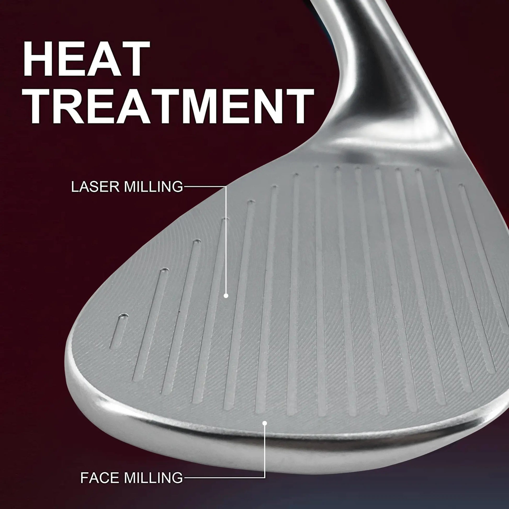 Close-Up of YAMATO Eagle Wedge Face – Precision CNC Milled Grooves for Spin