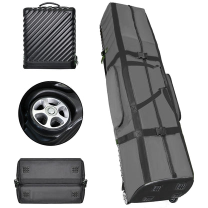 Gray Yamato Foldable Golf Travel Case - Hard Shell TSA Approved with Wheels