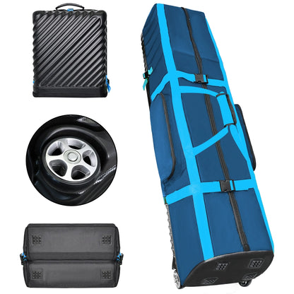 Blue Yamato Foldable Golf Travel Case - Lightweight Hard Shell Golf Bag for Travel Protection
