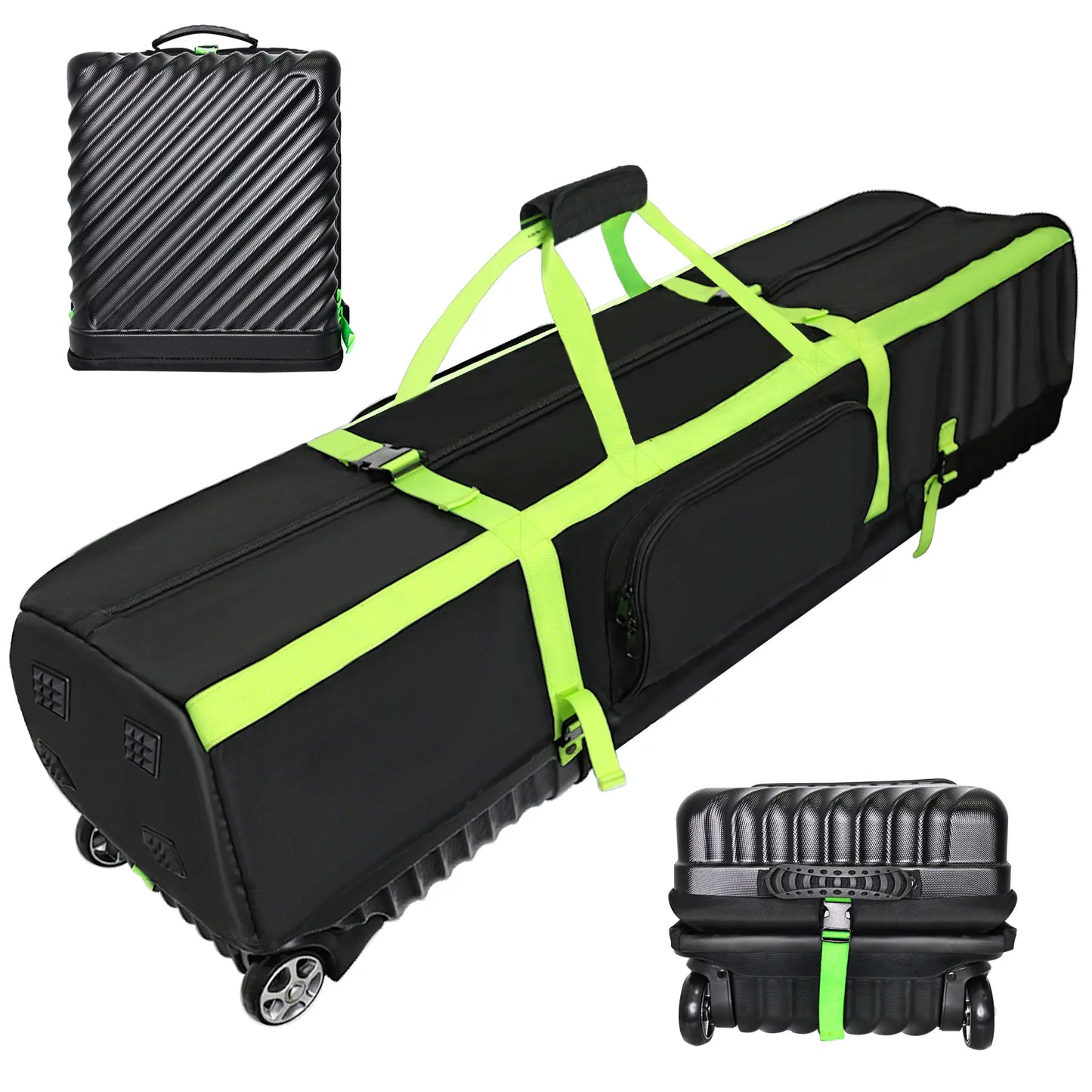 Yamato foldable hard shell golf travel case - TSA approved airline protection for golf clubs