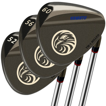 Yamato forged wedge set 52 56 60 degree – soft feel carbon steel, anti-glare finish, optimized for short game precision.