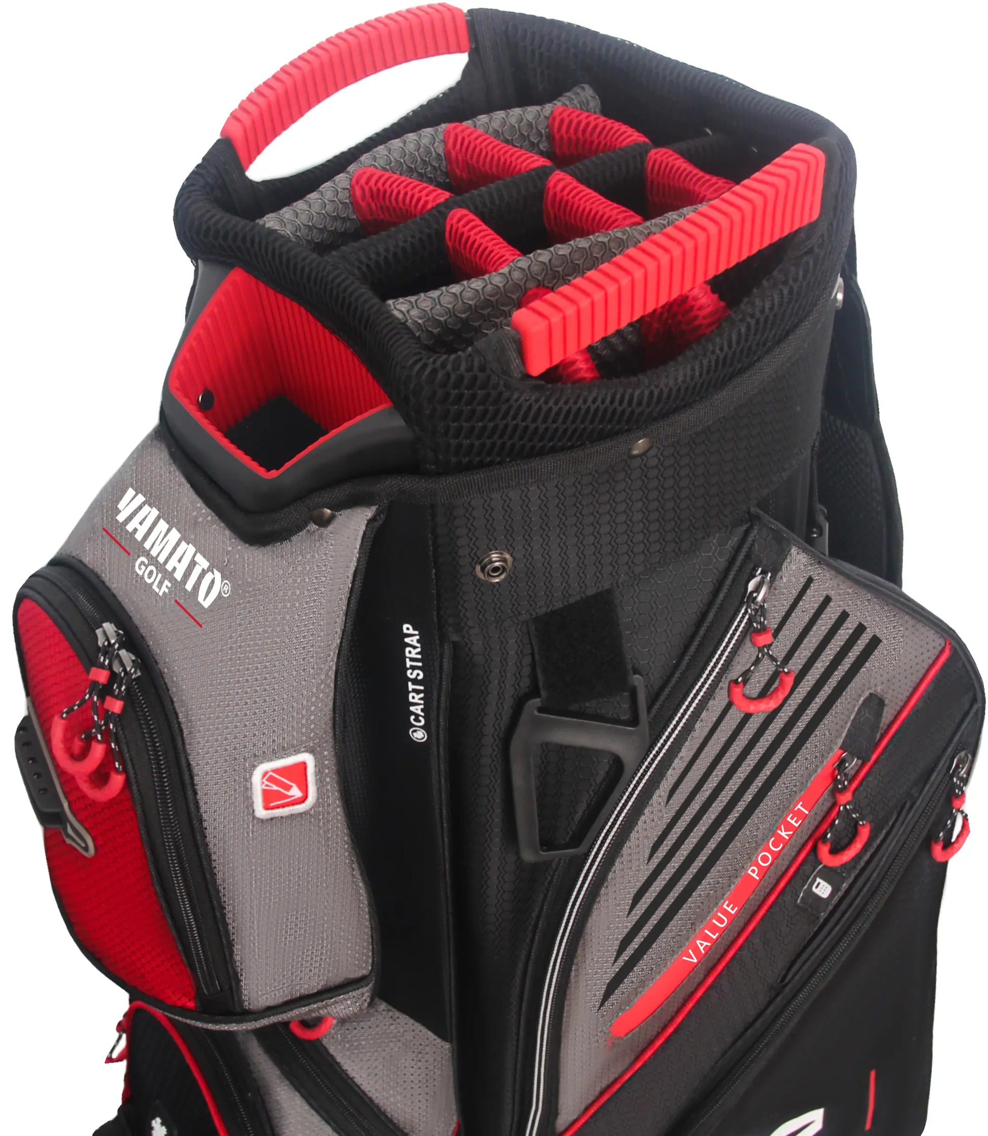 Yamato 14-way lightweight golf cart bag with waterproof rain cover – Premium durable design for course or range