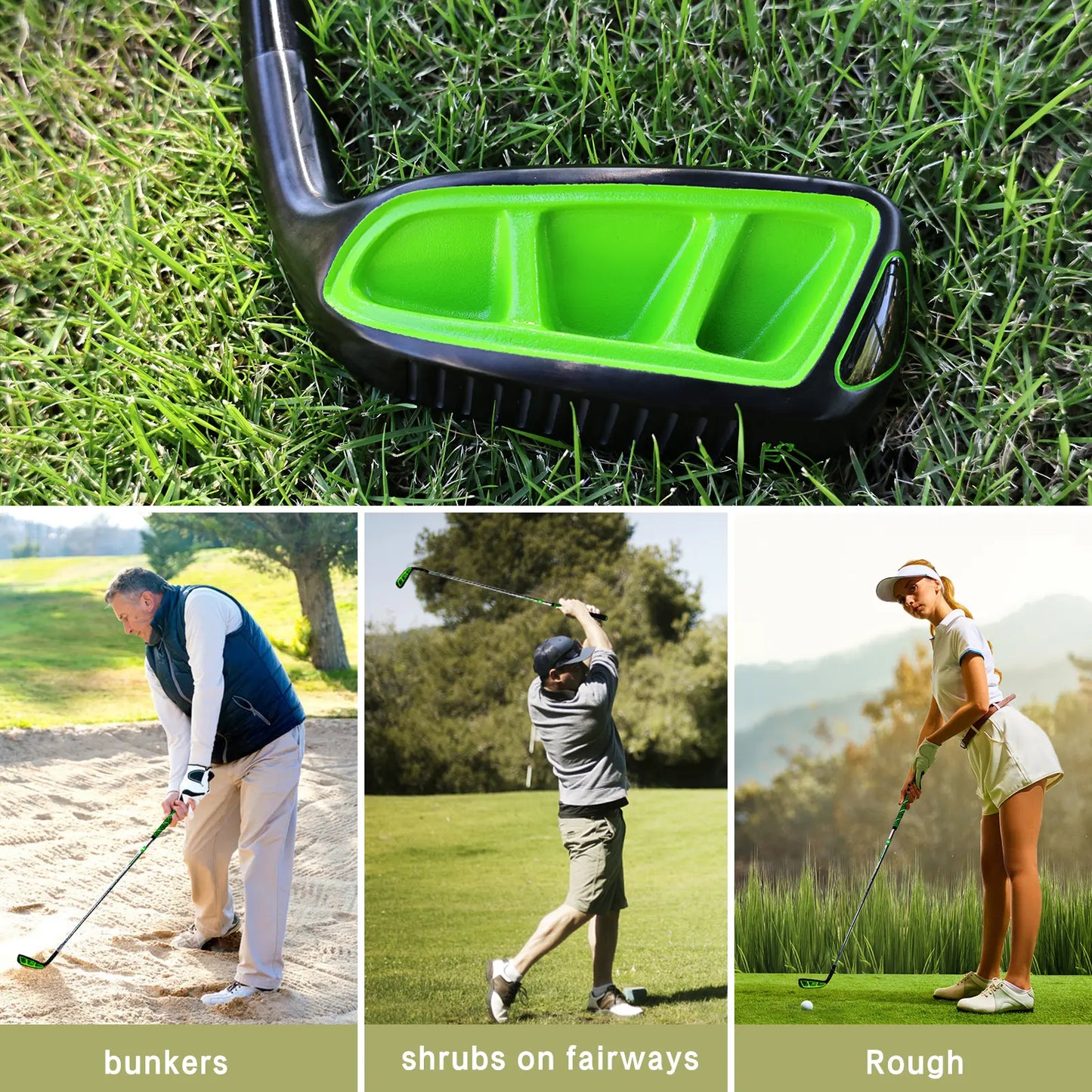 YAMATO Golf Chipper Head and Ball on Grass – Close Interaction