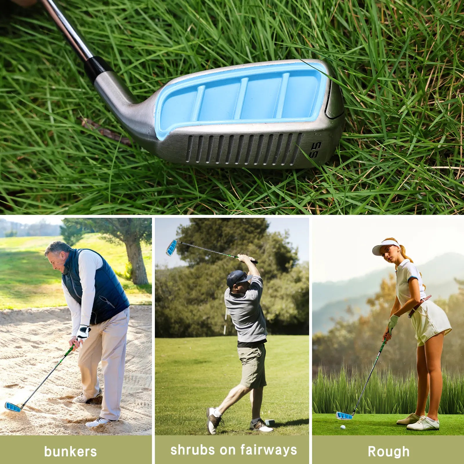 YAMATO Golf Chipper Head with Ball on Grass – Realistic Setup View