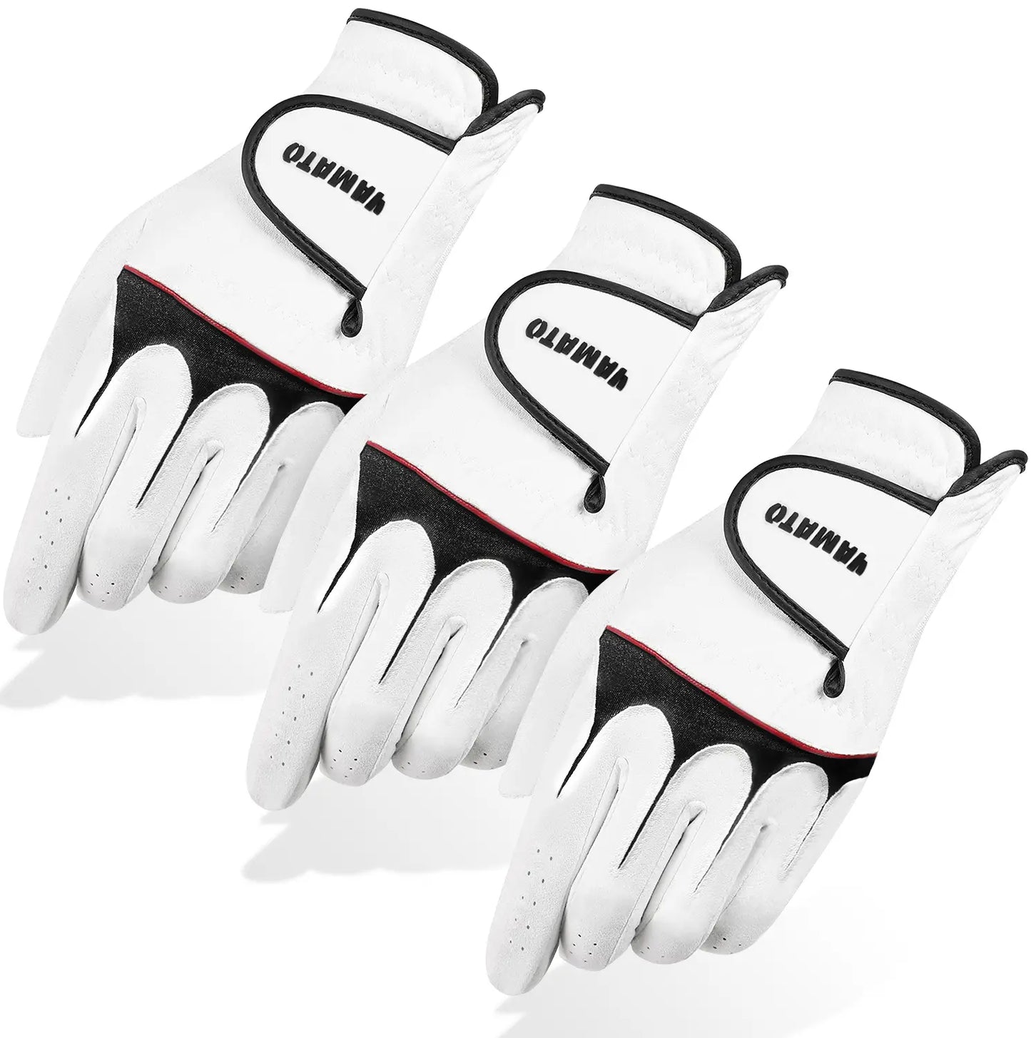 Yamato Golf Gloves Left Hand 3-Pack for Men