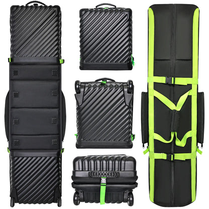 Exploded view of Yamato golf travel case hard shell panels - Showcasing durable interlocking construction