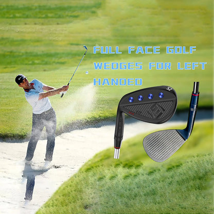 Golfer addressing the ball with Yamato wedge before swing