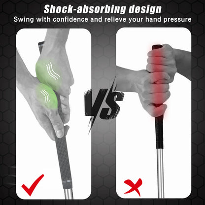 Shock absorption design of Yamato gray golf grips – reduces vibration for a more comfortable swing.