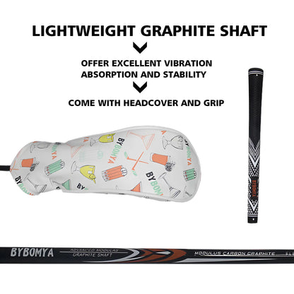 Yamato hybrid golf club showing graphite shaft and textured grip