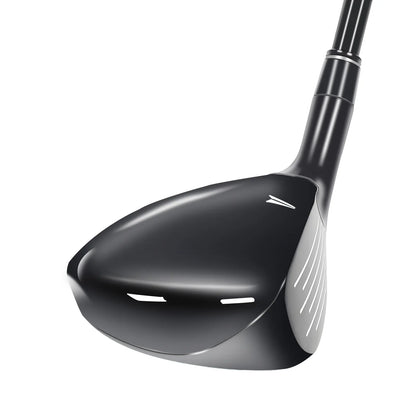 Top view of Yamato hybrid golf club head – sleek matte finish and alignment aid