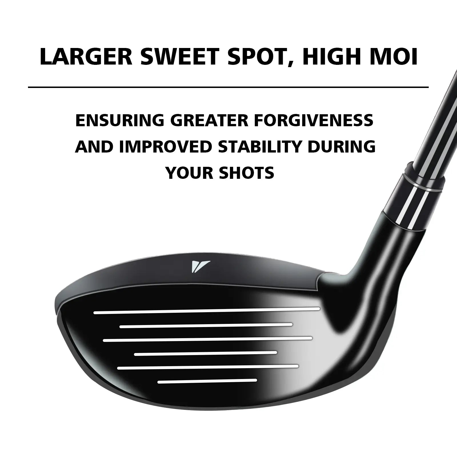 Precision CNC-milled face of the Yamato hybrid club for enhanced spin control