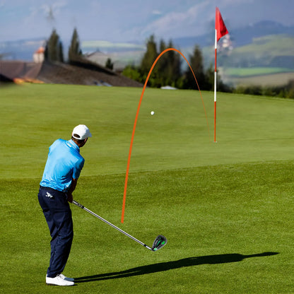 Golfer Using Yamato Stainless Steel Iron Club on Course