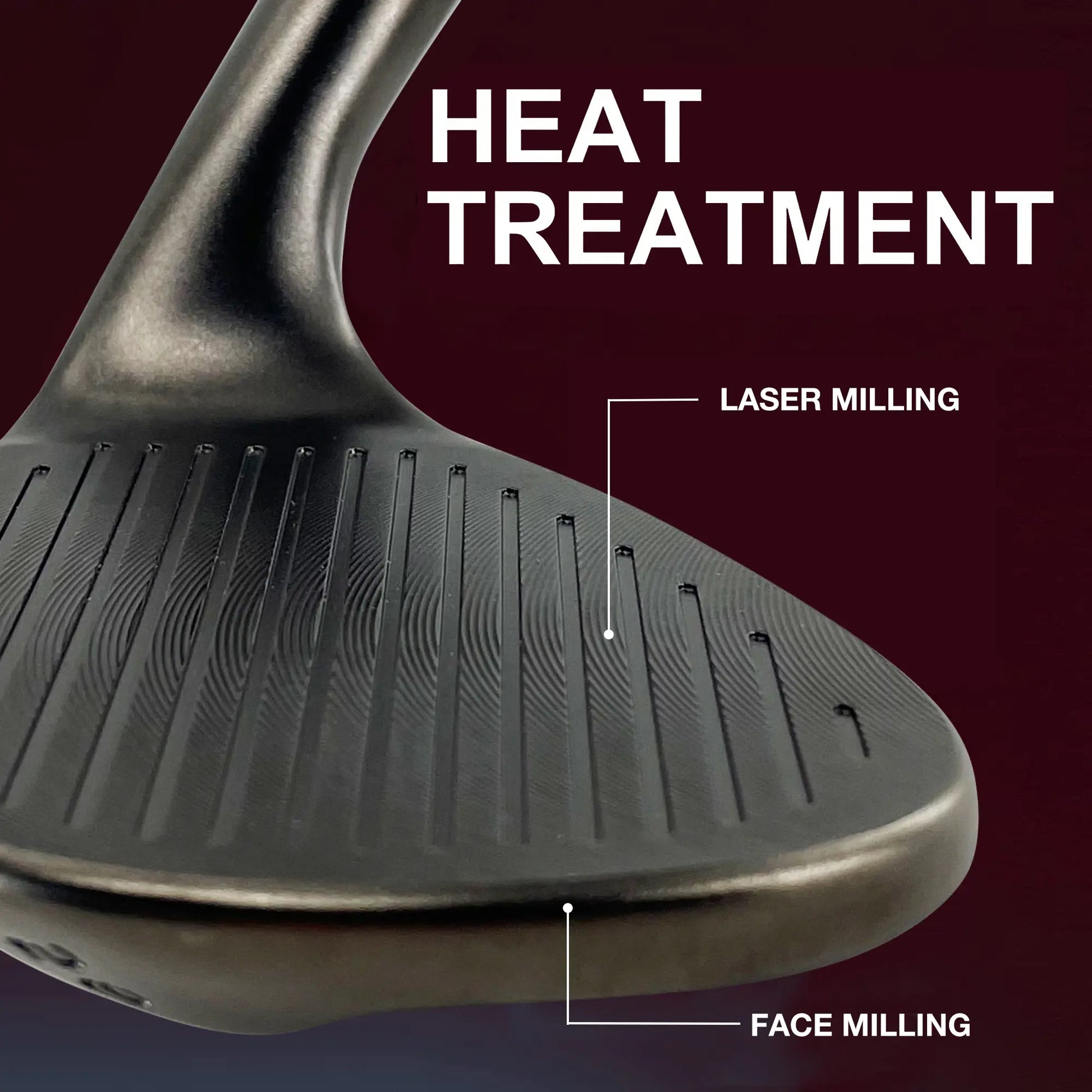 Precision Milled Face of Yamato Forged Wedge - Left Handed Golf Club Detail