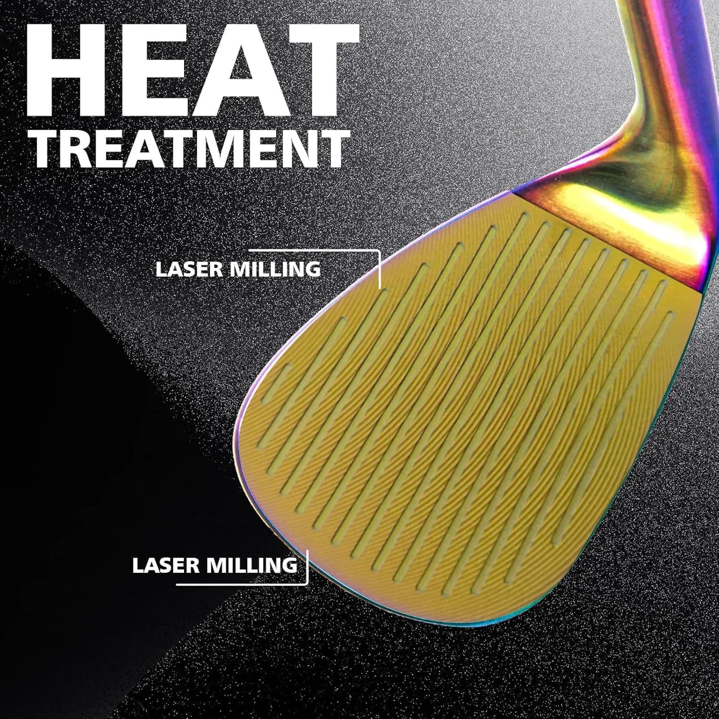 Rainbow Wedge Milled Face – Maximum Spin Grooves Close-up
