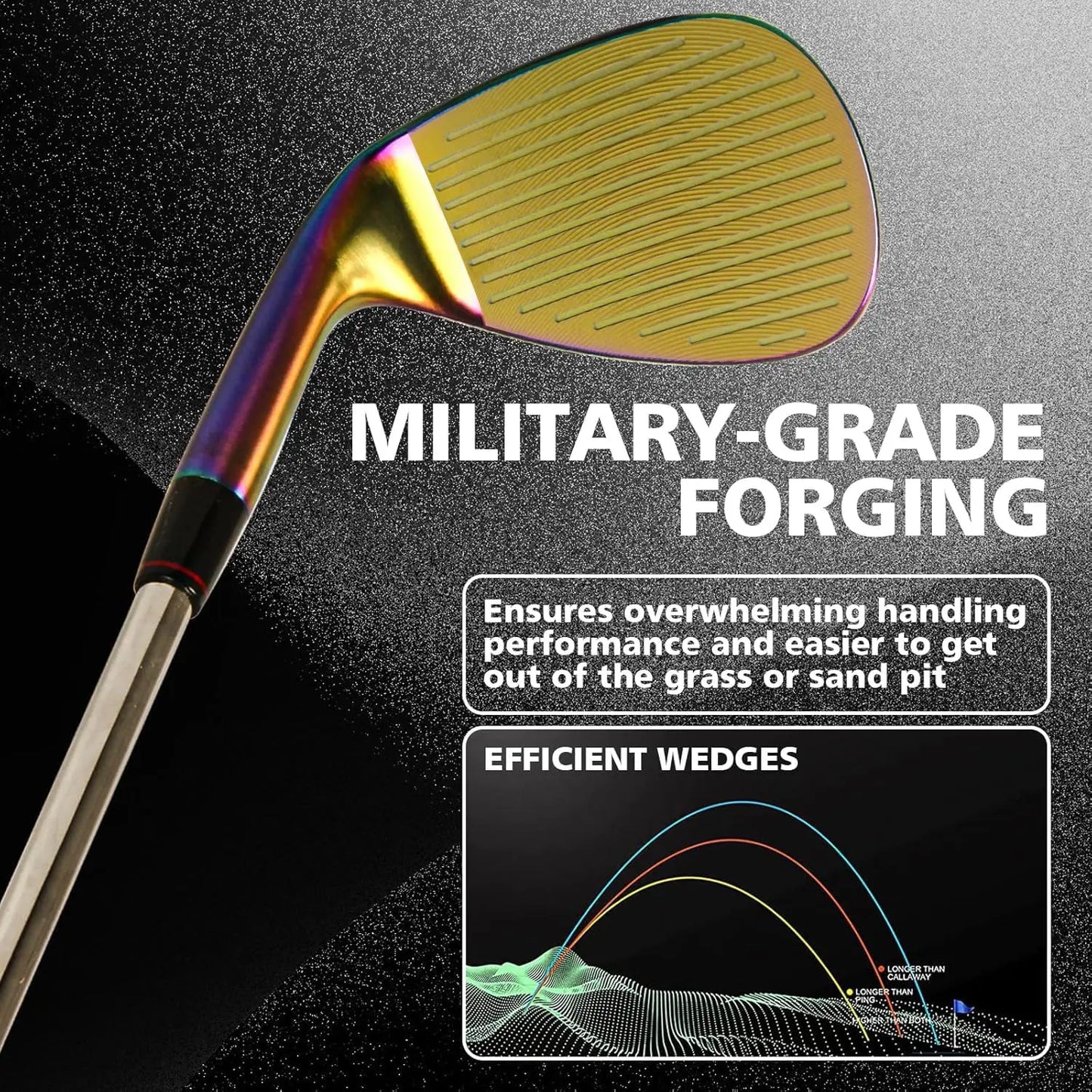 Precision Forged Rainbow Golf Wedge – Durable & Balanced