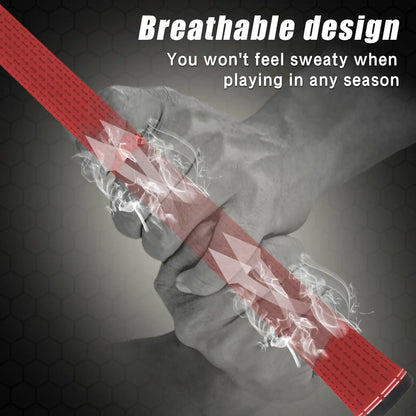 Breathable material close-up of Yamato red golf grips – enhances comfort and prevents slipping.