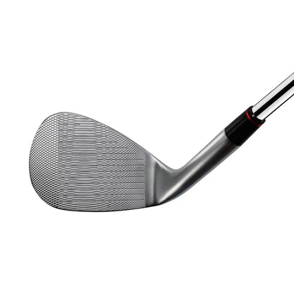 Front face of Yamato forged golf wedge with full-face CNC grooves