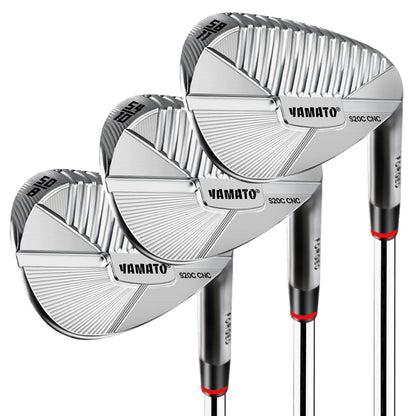 Yamato wedge set featuring 52°, 56°, and 60° forged wedges